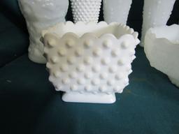 Milk glass lot