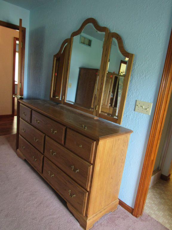 Dresser with mirror