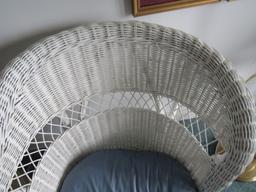 Wicker chaise lounge