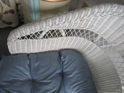 Wicker chaise lounge