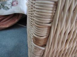 Wicker storage bench