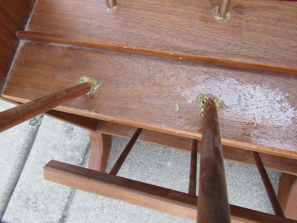 Wood shelving and footstool