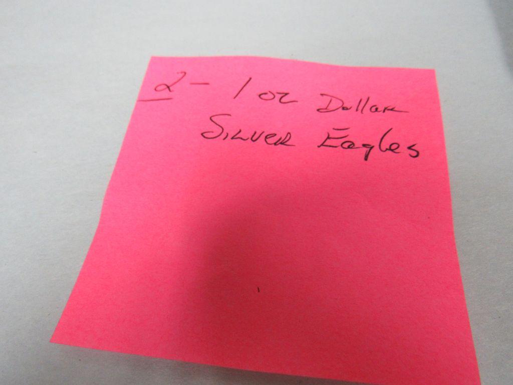 2 -1 oz silver eagles