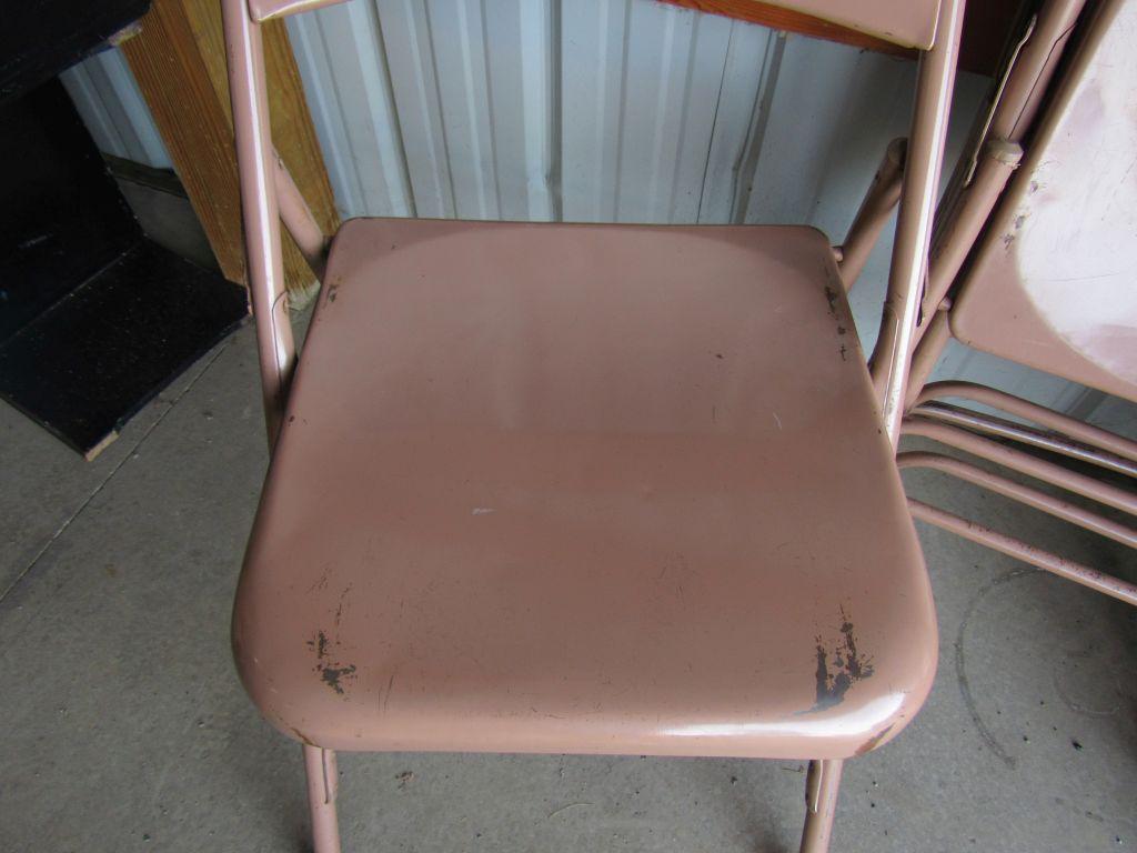 Ten pc folding chair lot