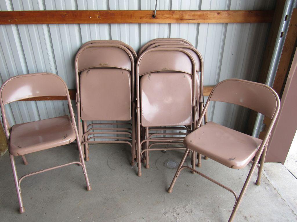 Ten pc folding chair lot