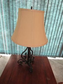 End table and lamp