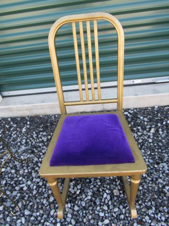 2 rocking chairs and stool