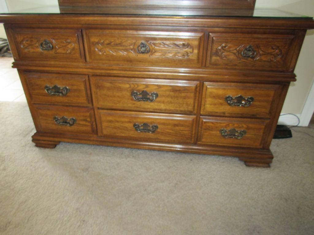 Dresser with mirror