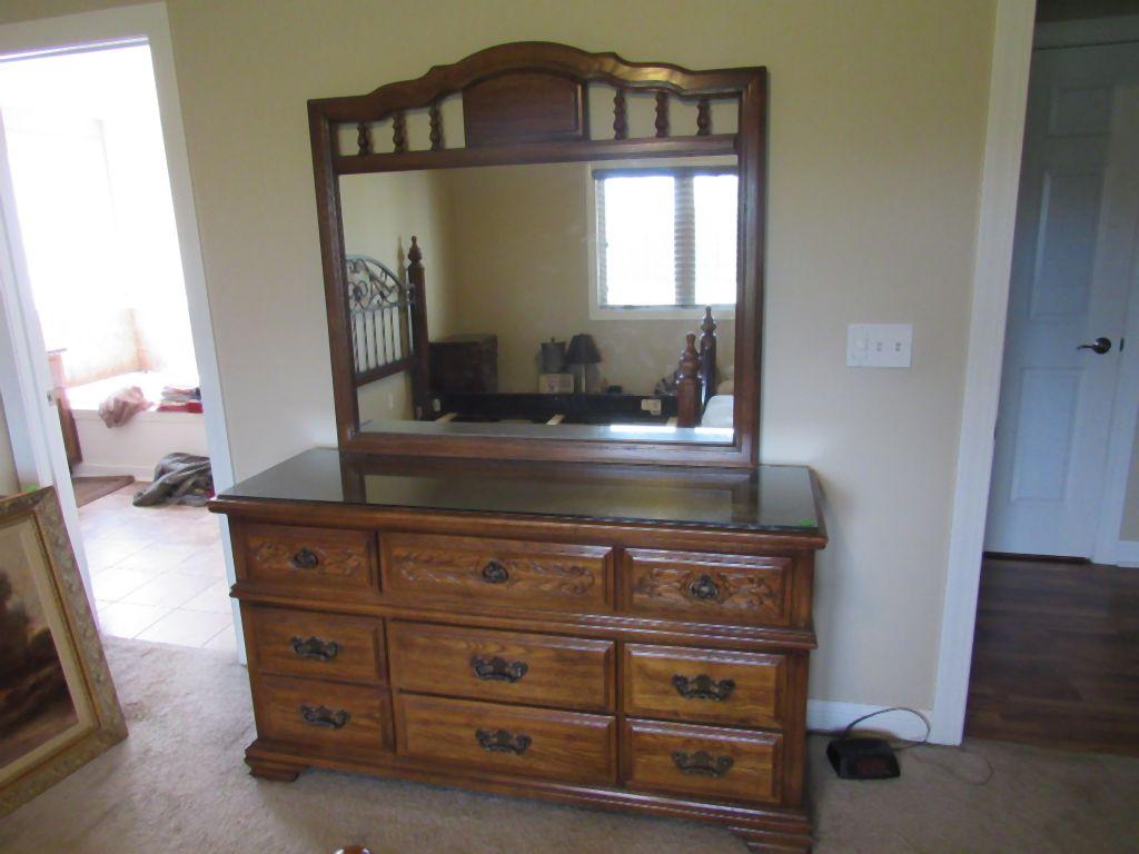 Dresser with mirror