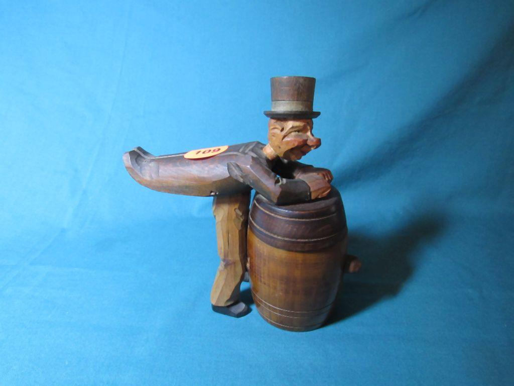 Turtle face man with barrel