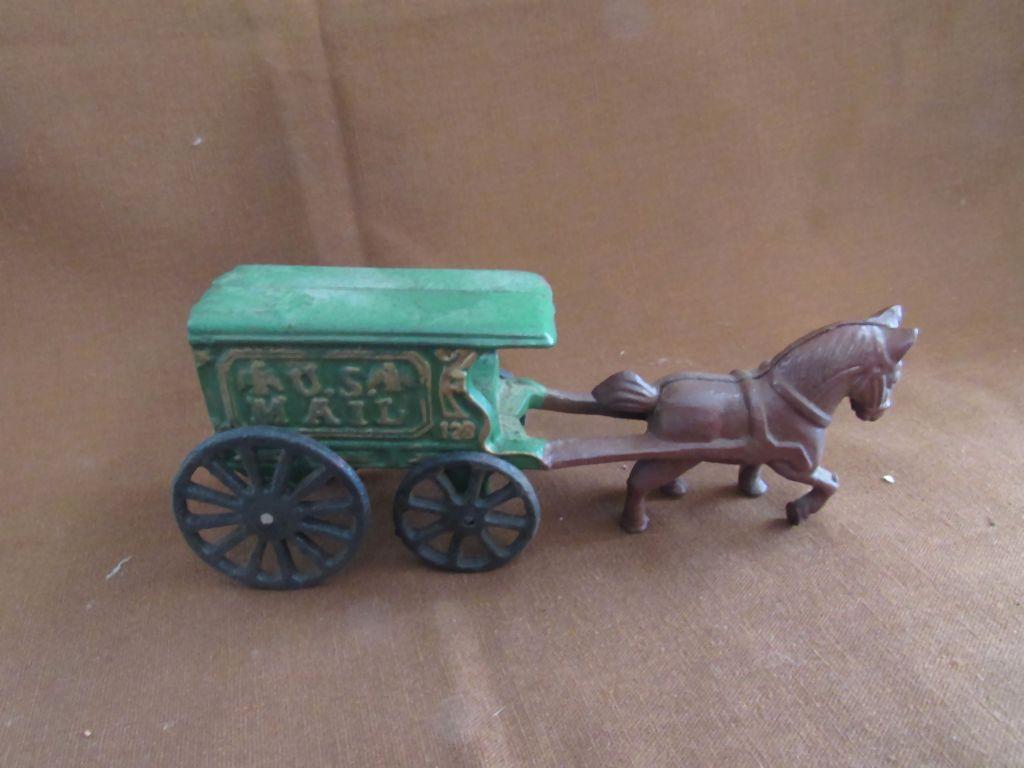 Cast mail wagon/ fire engine