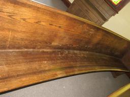 Curved church pew