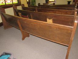 Curved church pew