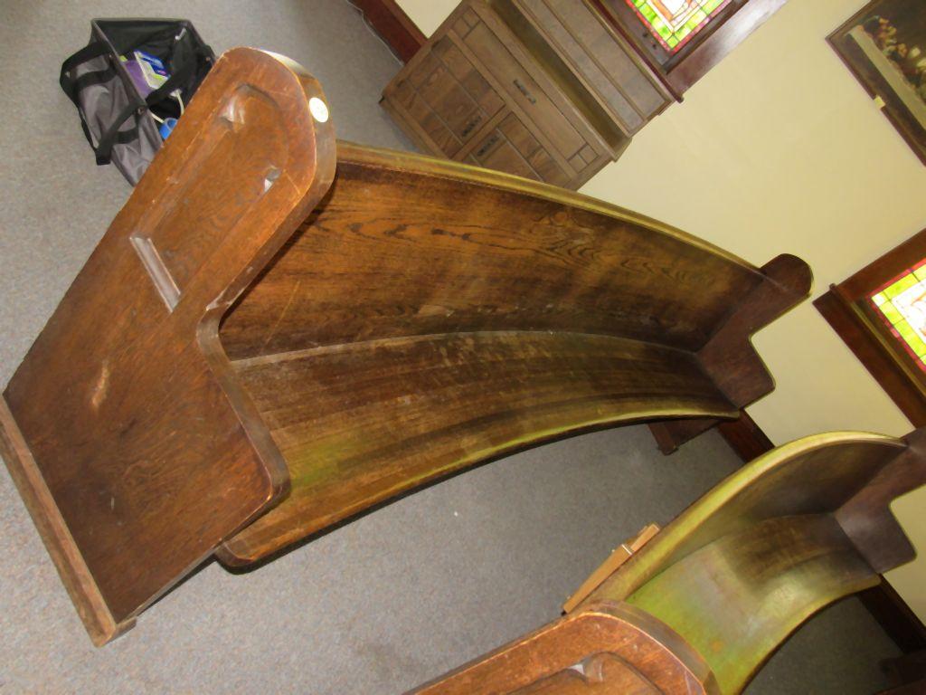 Curved church pew