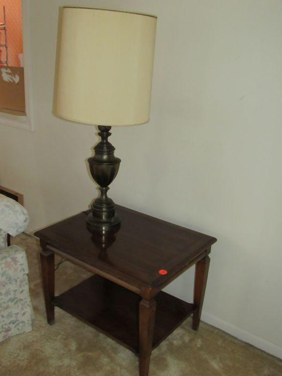 End table and lamp