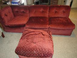 Couch with ottoman