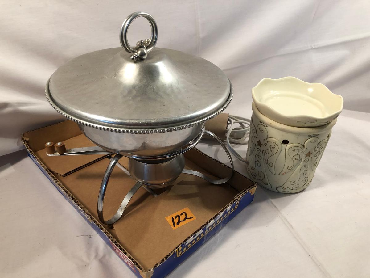 vtg style fondu pot and elecrtic sent warmer