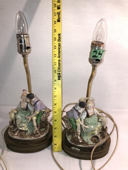 Vtg pair of working lamps