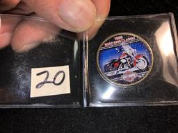 1993 Harley Davidson Commemorative Coin Uncirculated Kennedy Half dollar