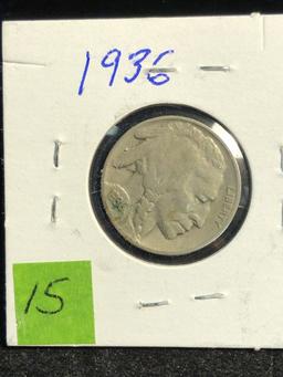 1936 Buffalo nickel