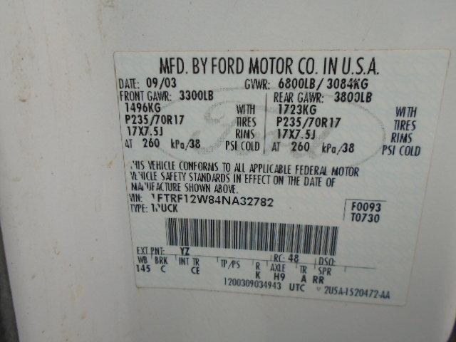 UNIT C059 2004 FORD F-150XL 2WD REG. CAB