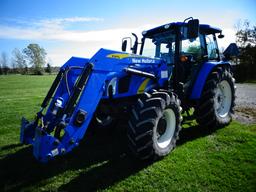 2010 NEW HOLLAND T-5050 MFWD TRACTOR W/NH 830TL LOADER,
