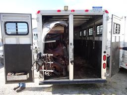 2001 ADAMS DULTONS ALUM. 4 HORSE GOOSNECK HORSE TRAILER,