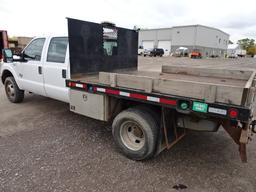 UNIT # 1637 2011 FORD F-350  4X4 CREWCAB DUALLY FLATBED