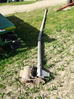 4 INCH X 20FT. GRAIN AUGER W/ ELECT. MOTOR