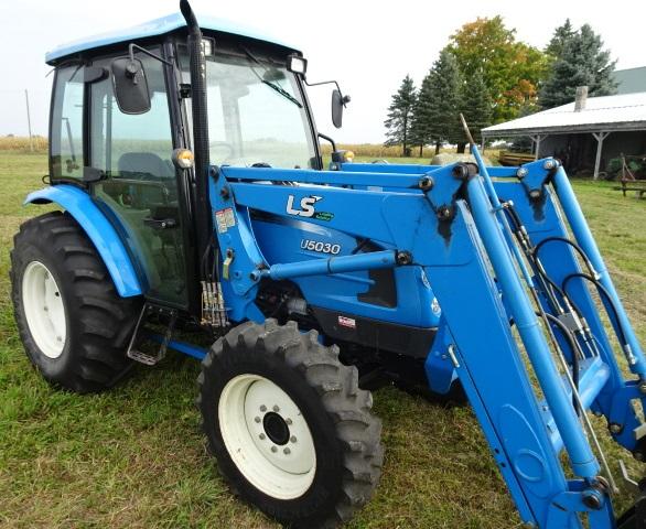 LS Y-5030 MFWD LOADER TRACTOR W/ CAB  HEAT AND AC 1440 1 OWNER HRS