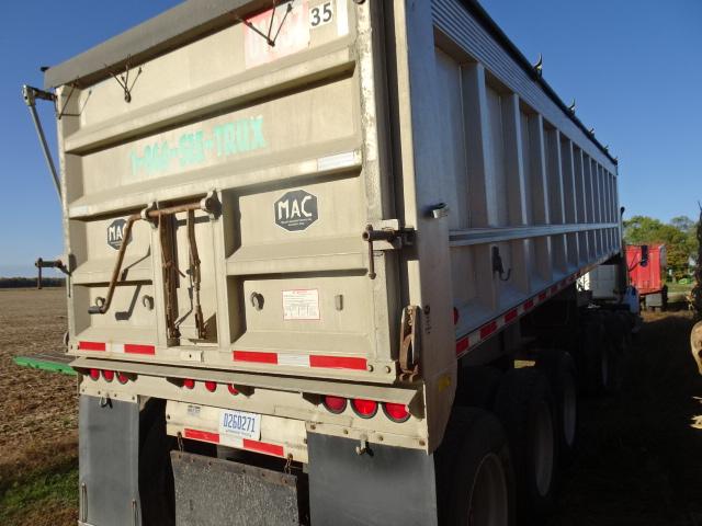 2000 MAC 34’ QUAD AXLE ALUMINUM DUMP TRAILER