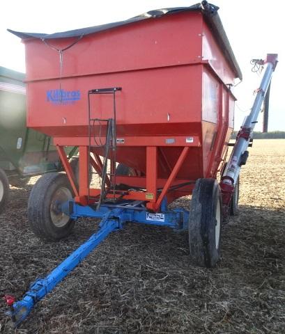 KB 390 GRAVITY BOX ON KB 1386 GEAR & KSI 0806-16’ SEED CONVEYOR