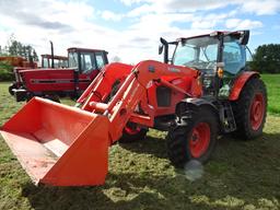 KUBOTA M135 GX MFWD LOADER TRACTOR  ONLY 870 HOURS  1 OWNER