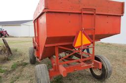 125 BU. GRAVITY BOX ON BRADFORD 6 TON WAGON GEAR