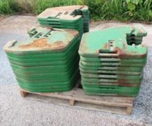 36 JD FRONT WEIGHTS SOLD BY THE PC. TAKE 1 OR UP TO 36 47KG, WEIGHT