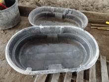 (2) RUBBERMAID 50 GALLON POLY WATER TANKS
