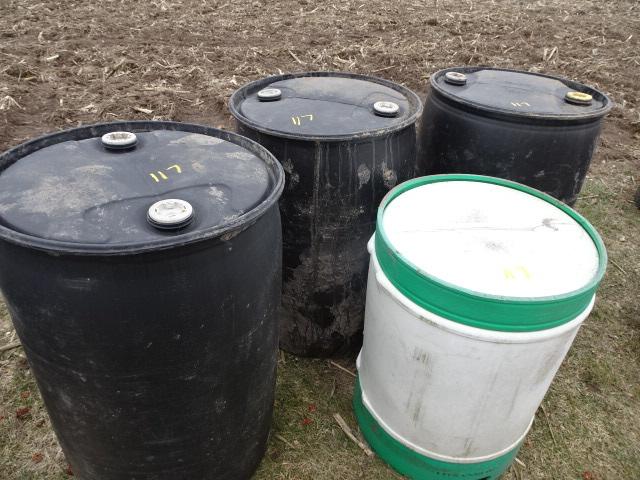 (4) POLY BARRELS