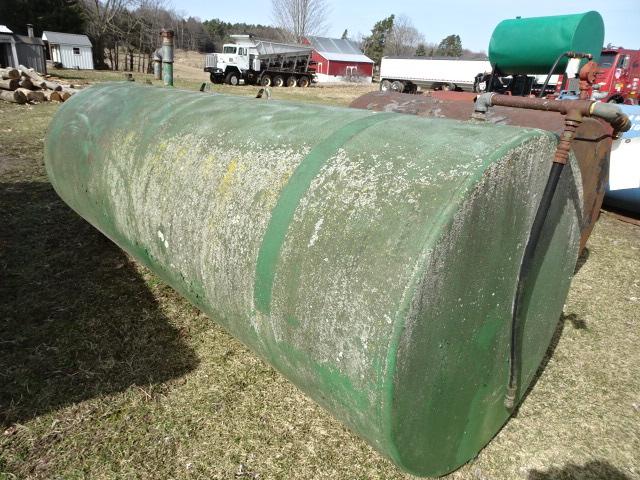 1000 GALLON FUEL TANK, NO PUMP, GREEN