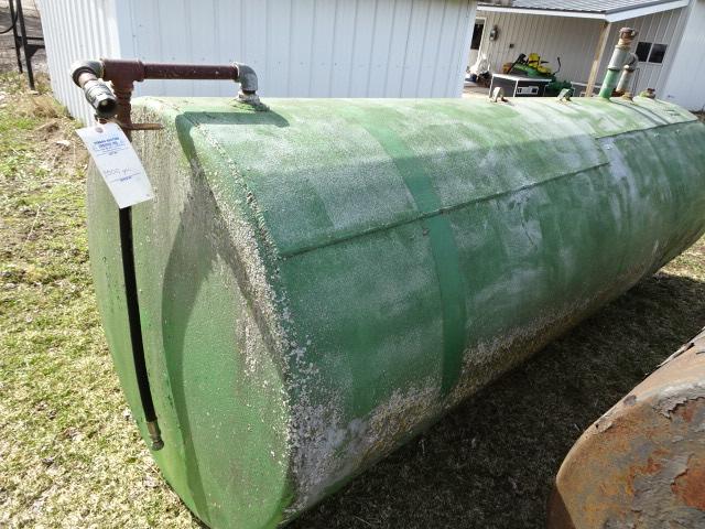 1000 GALLON FUEL TANK, NO PUMP, GREEN