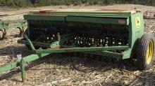 JD 8350 18 HOE GRAIN DRILL W/ SEEDER, SINGLE DISC OPENERS