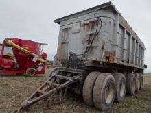 5 AXLE 19.5FT HYD. DUMP TRAILER, STEEL BOX, DAYTON WHEELS