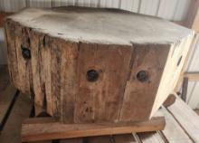 PRIMITIVE WOOD BUTCHER BLOCK TABLE