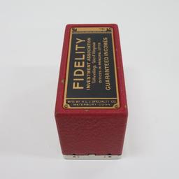 Fidelity Investment Association, Wheeling, West Virginia, Re-cord-o coin bank, with box