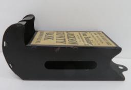 Jackson County Bank Black River Falls, Wis metal matchstick holder