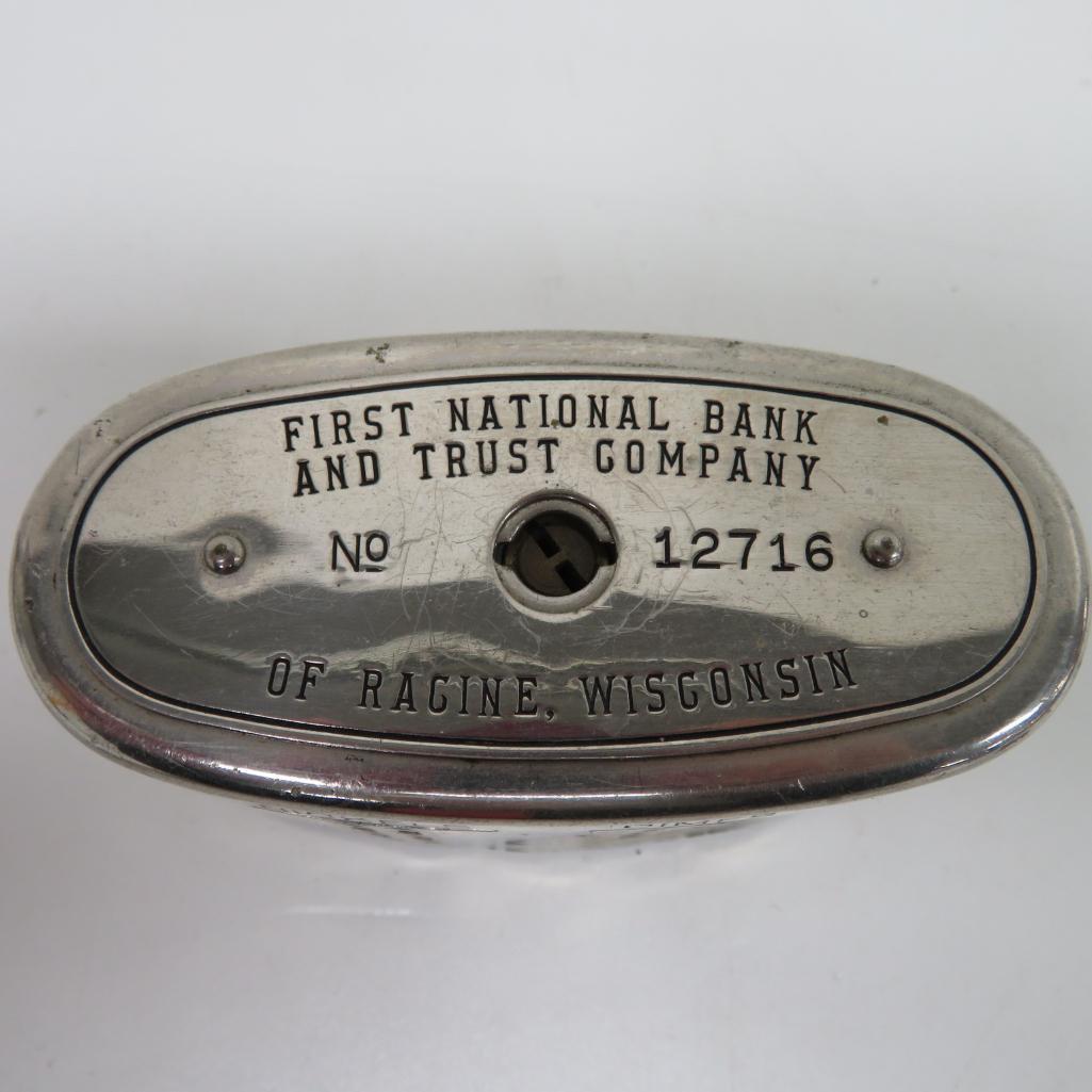 Racine registering bank and bank key tag