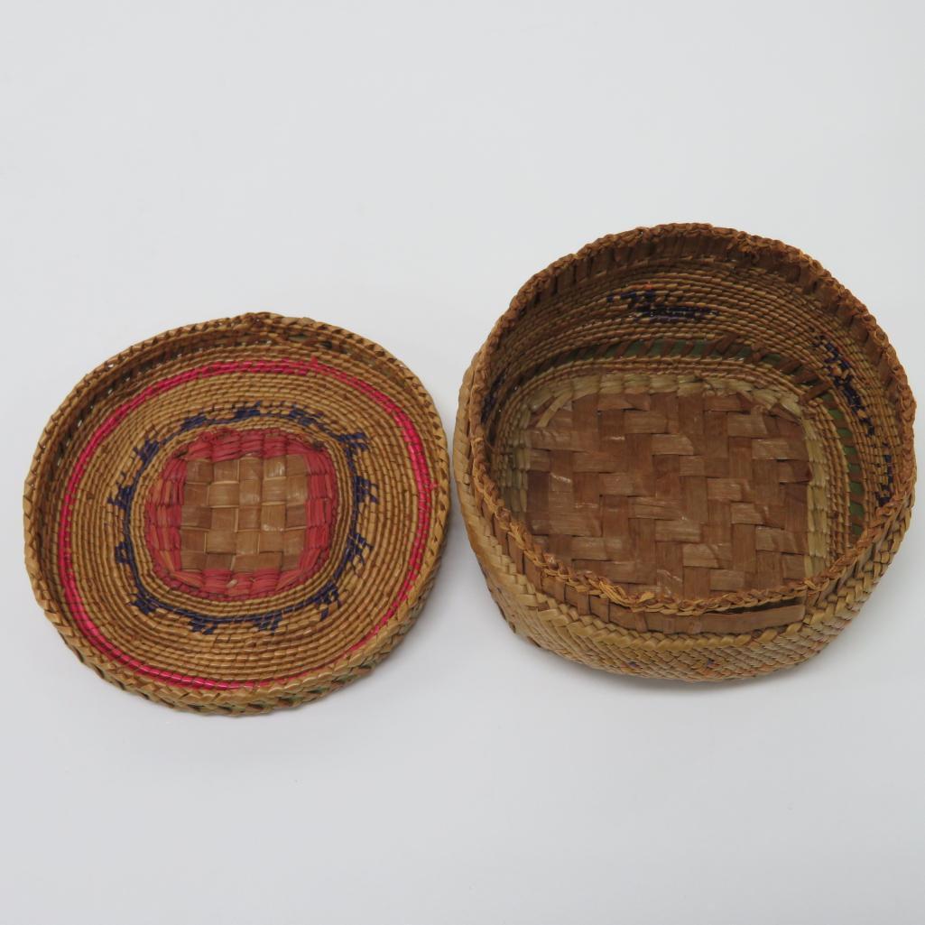 Native American covered basket