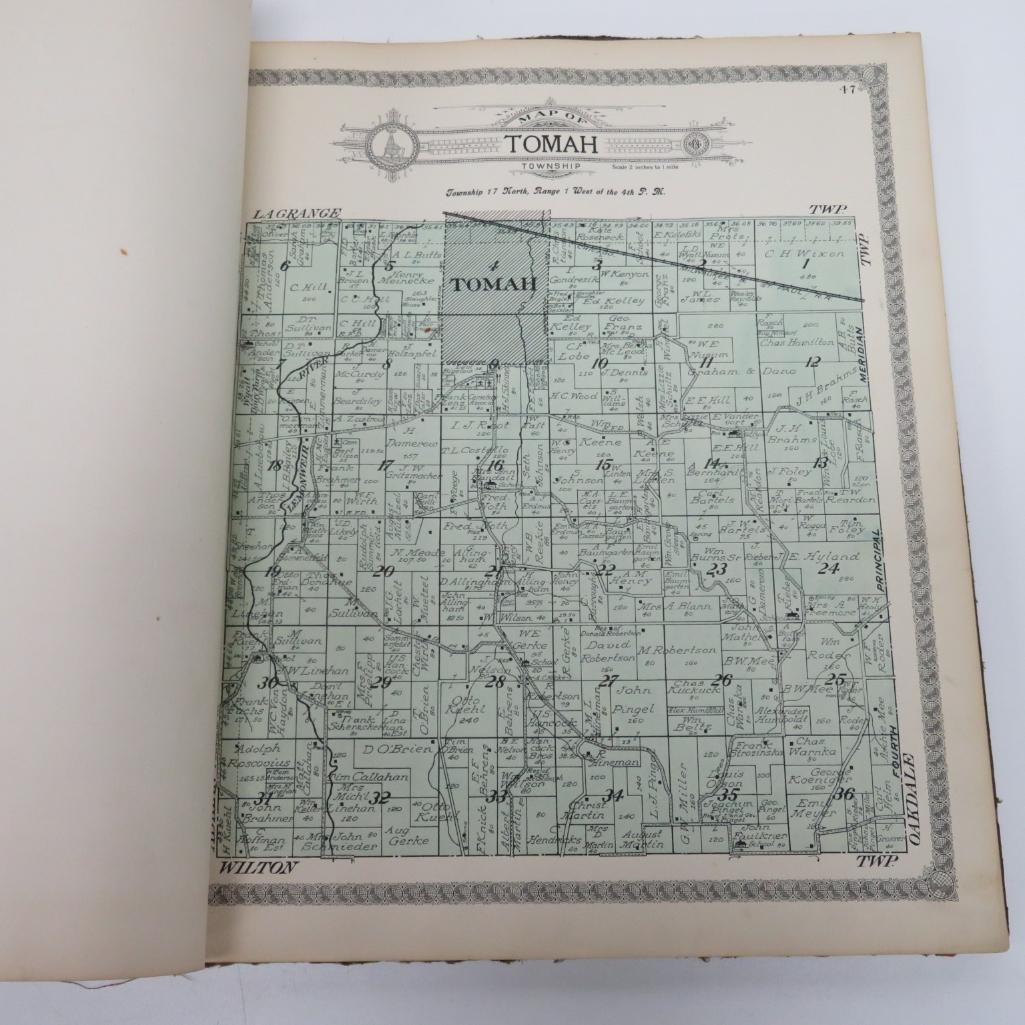 1913 Monroe County Wi Standard Atlas