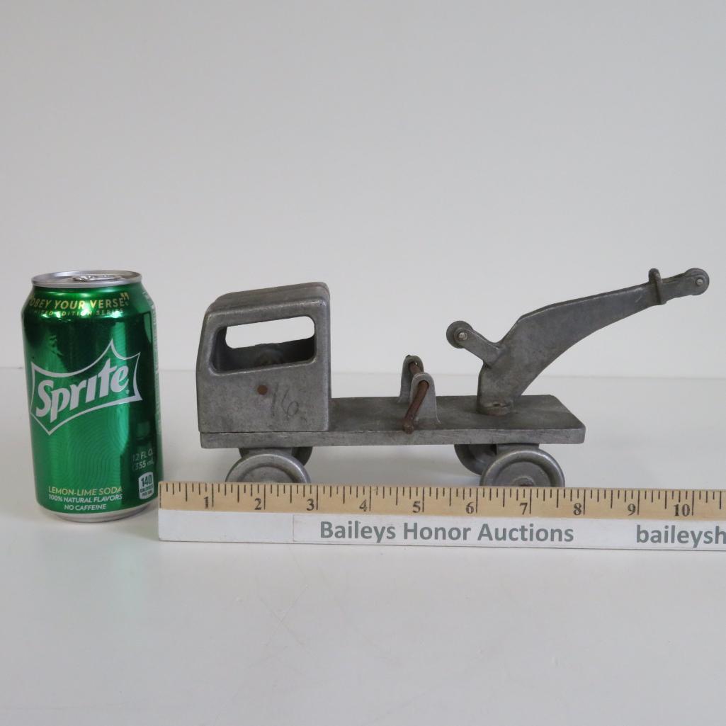 Unusual cast aluminum wrecker truck