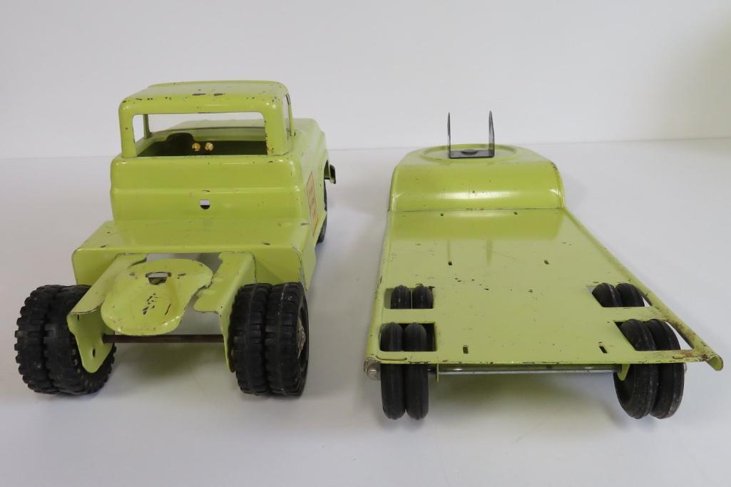 1959 Tonka dragline and truck and trailer