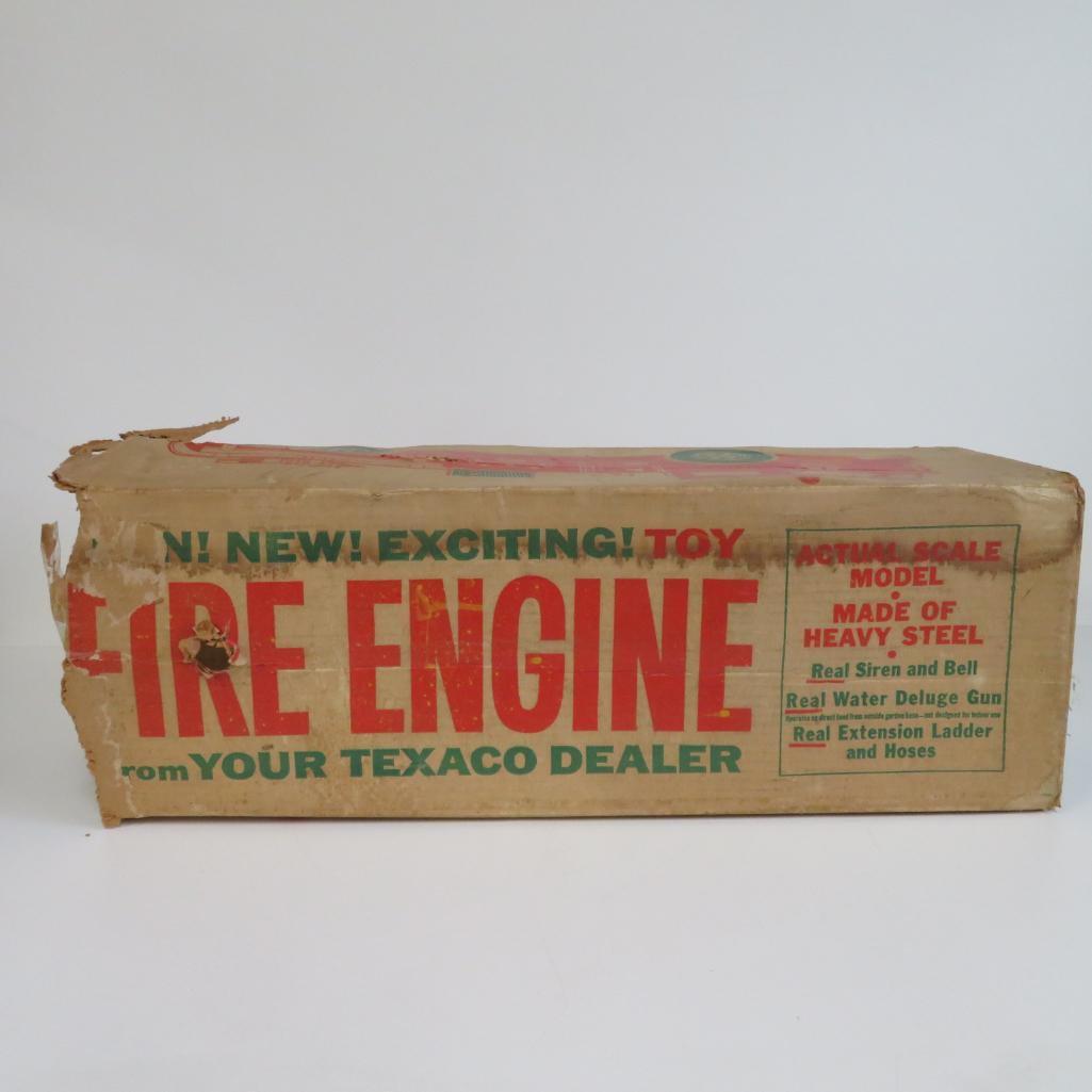 Buddy L Texaco Dealer fire engine toy with box